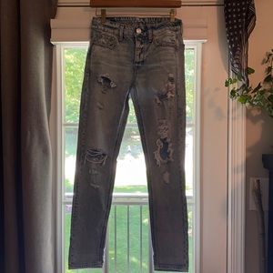 American Eagle Ripped High Rise Skinny Jeans